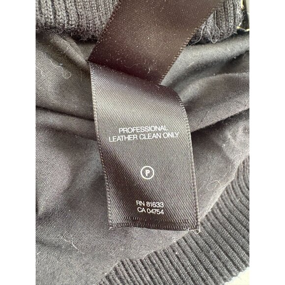 Kenneth Cole Black Leather Bomber Jacket, Men's Sz Medium - Picture 6 of 8